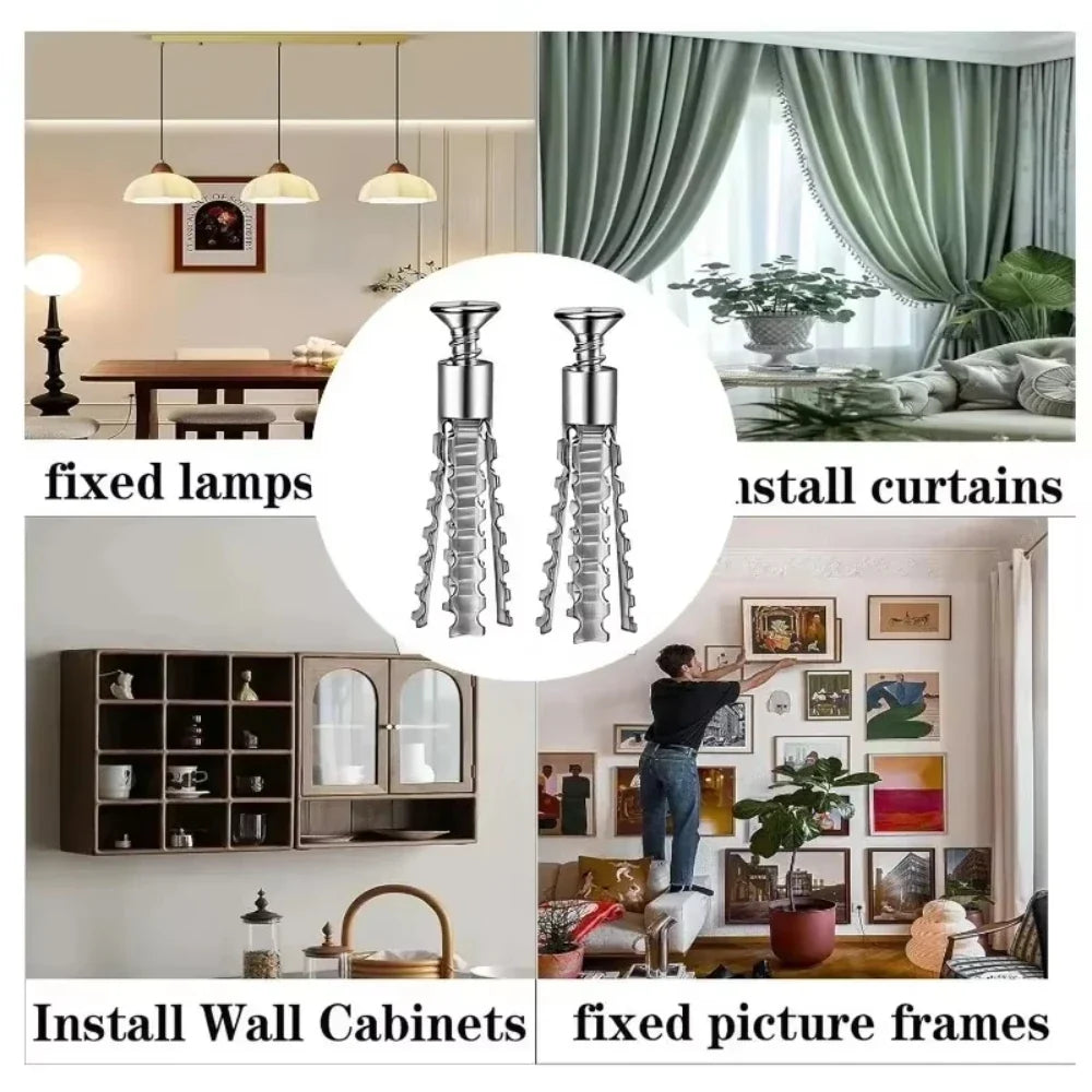 Hollow Wall Expansion Screws Kit 6/8mm Carbon Steel 50–200 Pcs
