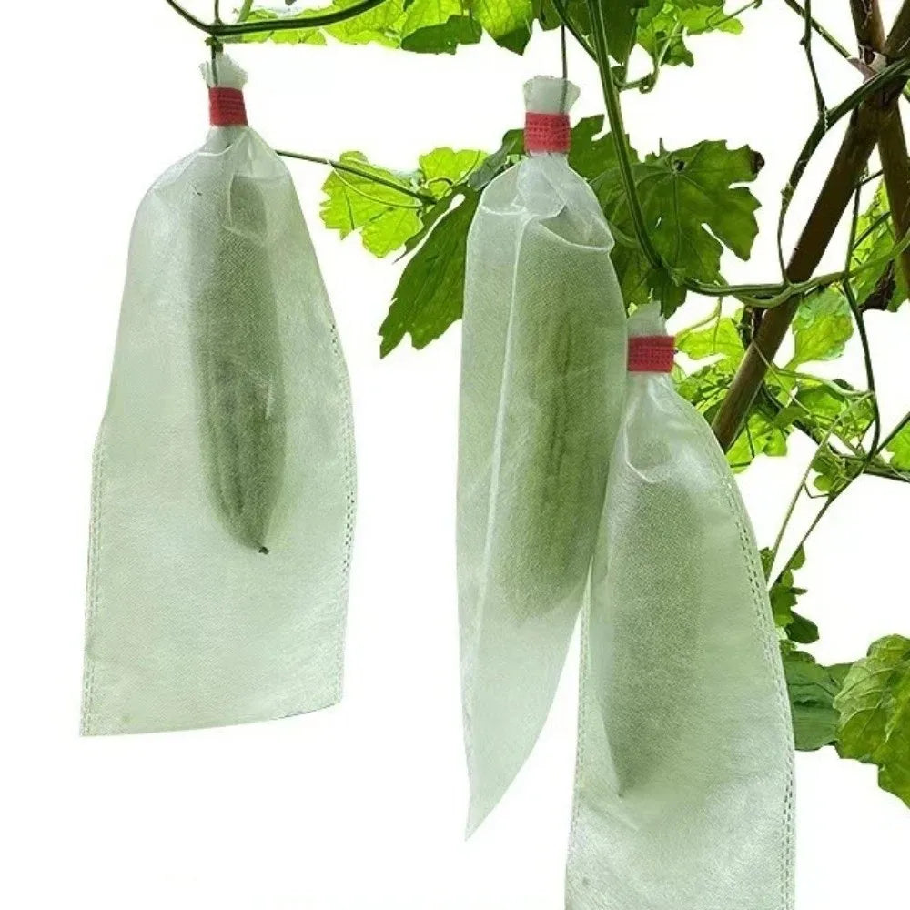 100-Pack Non-Woven Fruit Protection Bags | Breathable Garden Mesh
