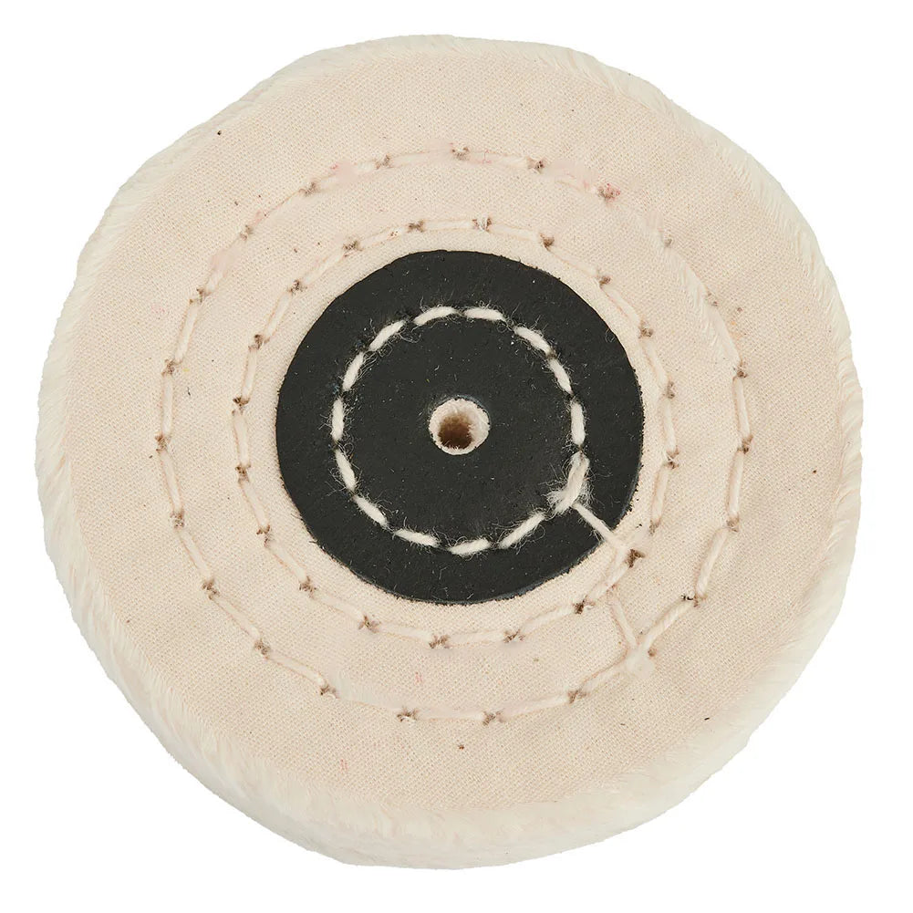 50- White Cotton Lint Cloth Buffing Wheel Gold Silver Jewelry Mirror