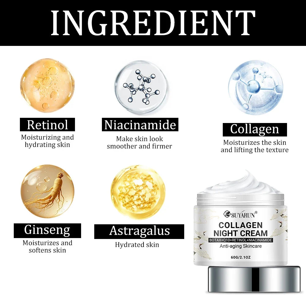 SUYARUN Night Repair Cream – Collagen, Niacinamide & Ginger