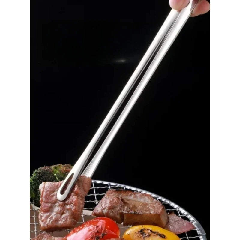 Stainless Steel BBQ Tongs Set – Anti-Slip, 2 Sizes