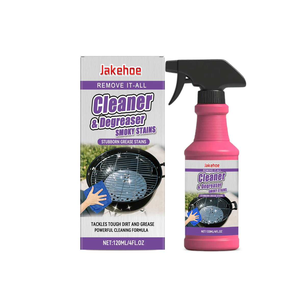 JAKEHOE BBQ Grill Degreaser Spray – Removes Burnt Grease & Carbon