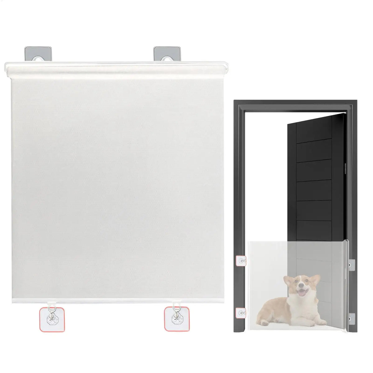 Retractable Pet Gate – No-Drill Screen Door for Dogs & Cats