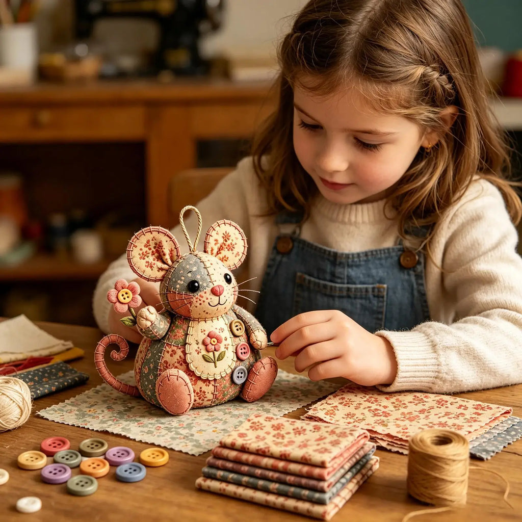 Mouse Ornament DIY Sewing Craft Kit – Beginner Friendly