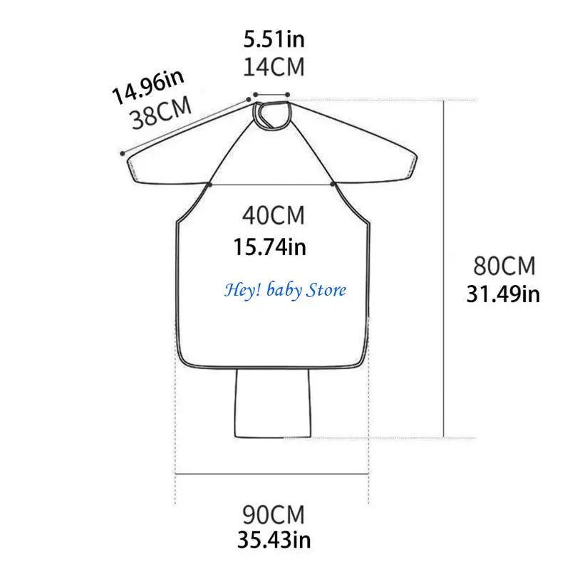Waterproof Baby Feeding Bib with Sleeves & Table Cover | 6M–4Y