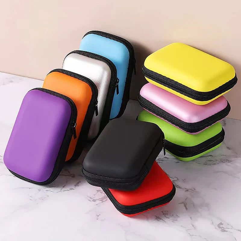 EVA Zipper Storage Case – Earphone & Cable Travel Organizer