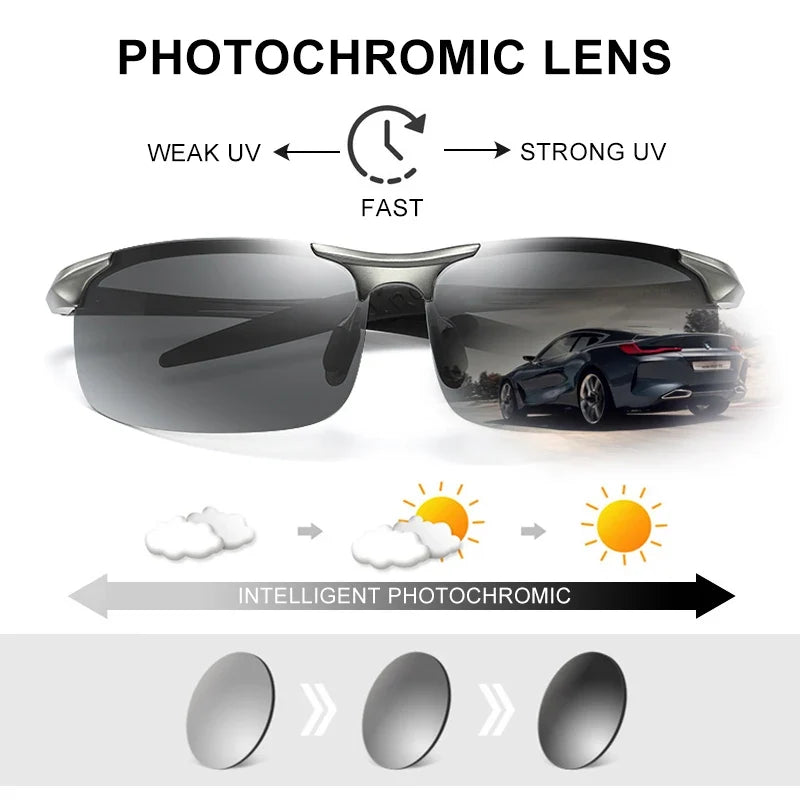 SZTZX Photochromic Polarized Sport Sunglasses UV400 Cycling