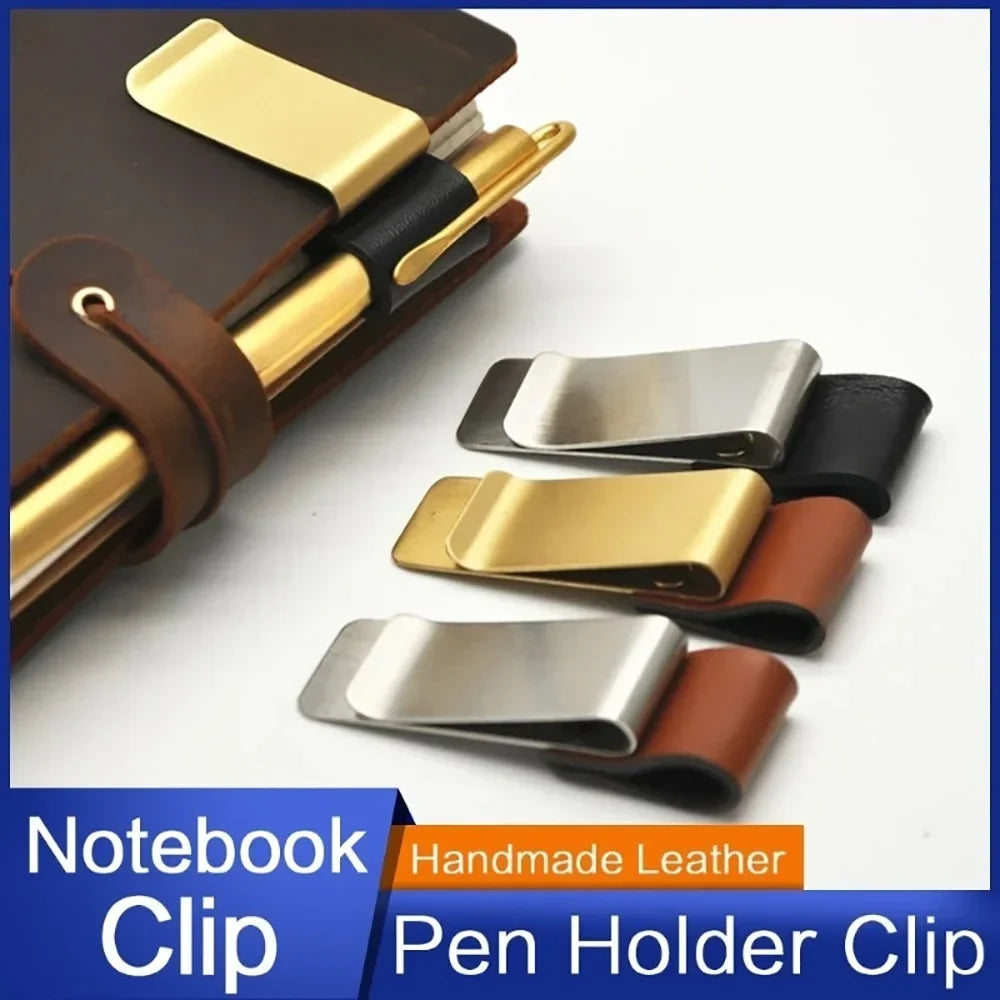 Retro Brass Metal Pen Clip & Bookmark for Traveler's Notebook
