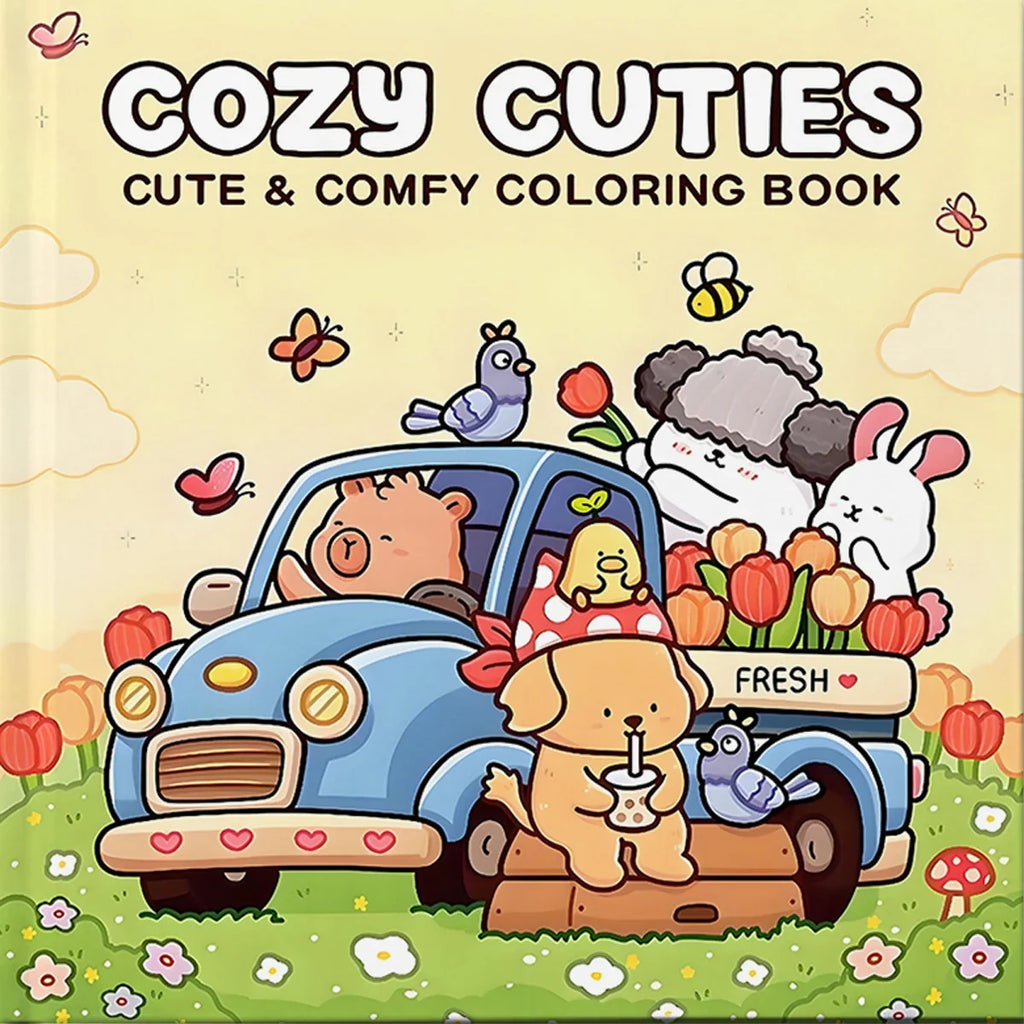 Cozy Cuties Comfy Coloring Book Adults Teens Kids Perfect Halloween