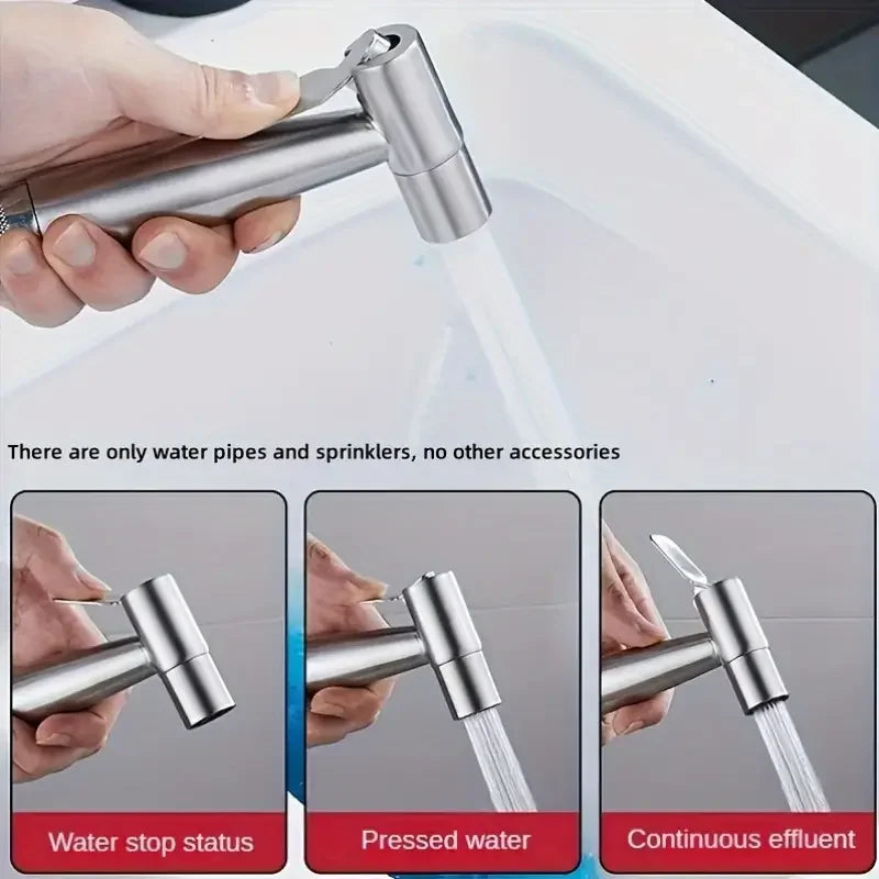 Stainless Steel Handheld Bidet Sprayer | Toilet Spray Gun Set