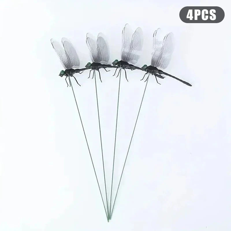 Simulation Dragonfly Garden Stakes 2/4 Pcs – Yard Lawn Decor