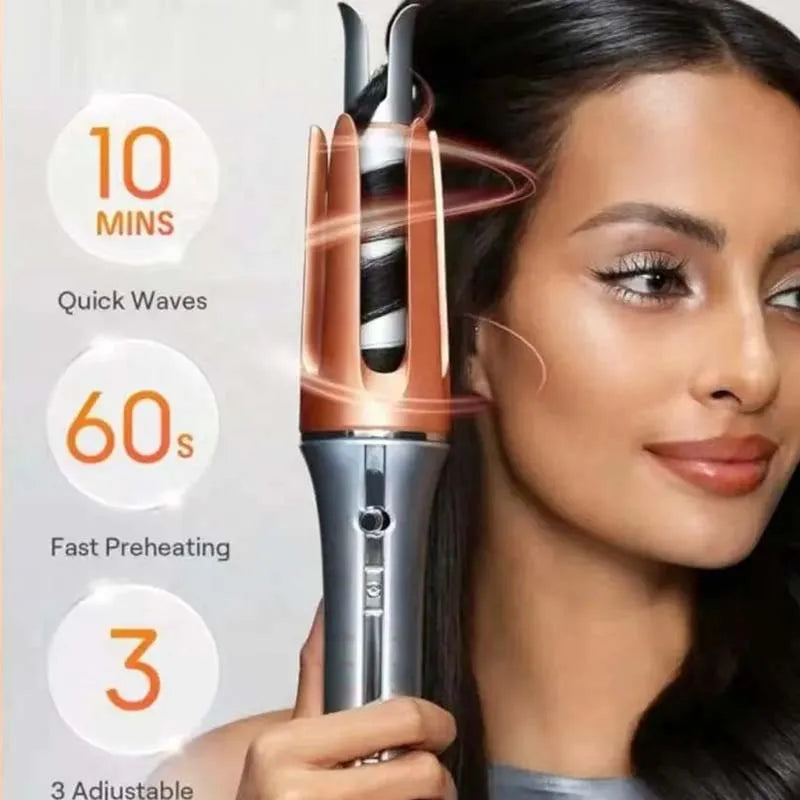 Ceramic Auto-Rotating Curling Iron | Long Barrel Wand