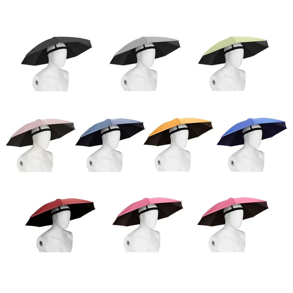 Foldable Hands-Free Umbrella Hat for Sun & Rain | Outdoor Cap