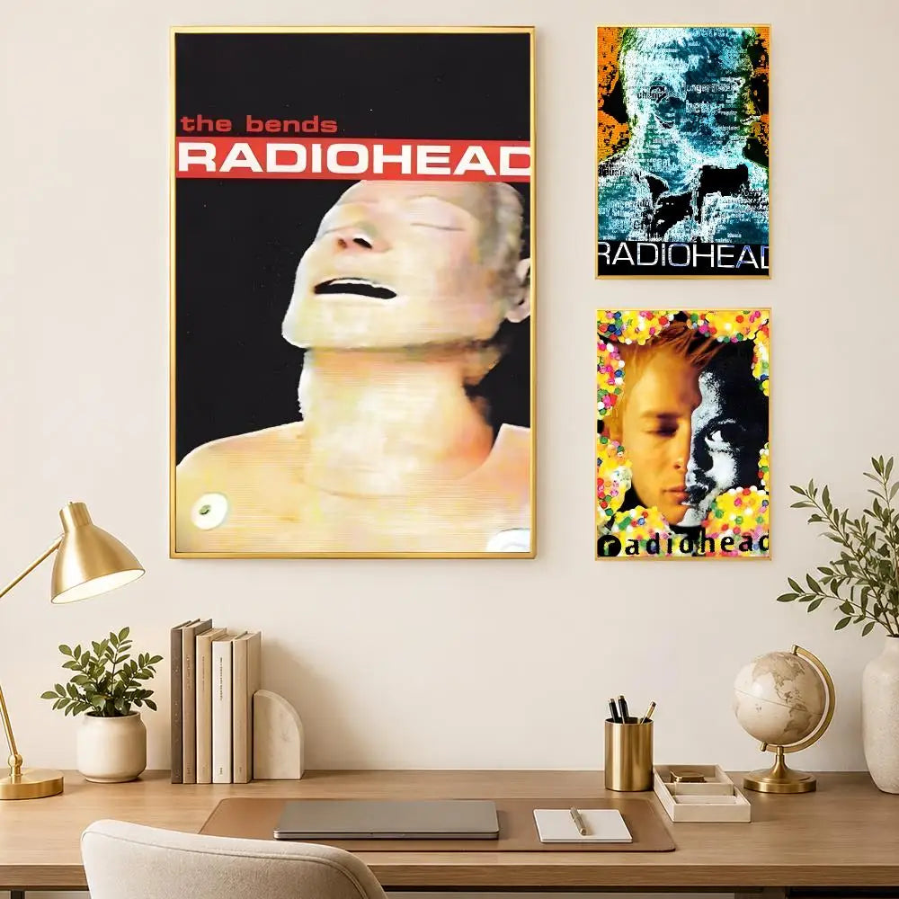 Radiohead Poster Self-Stick HD Waterproof Wall Art Decor