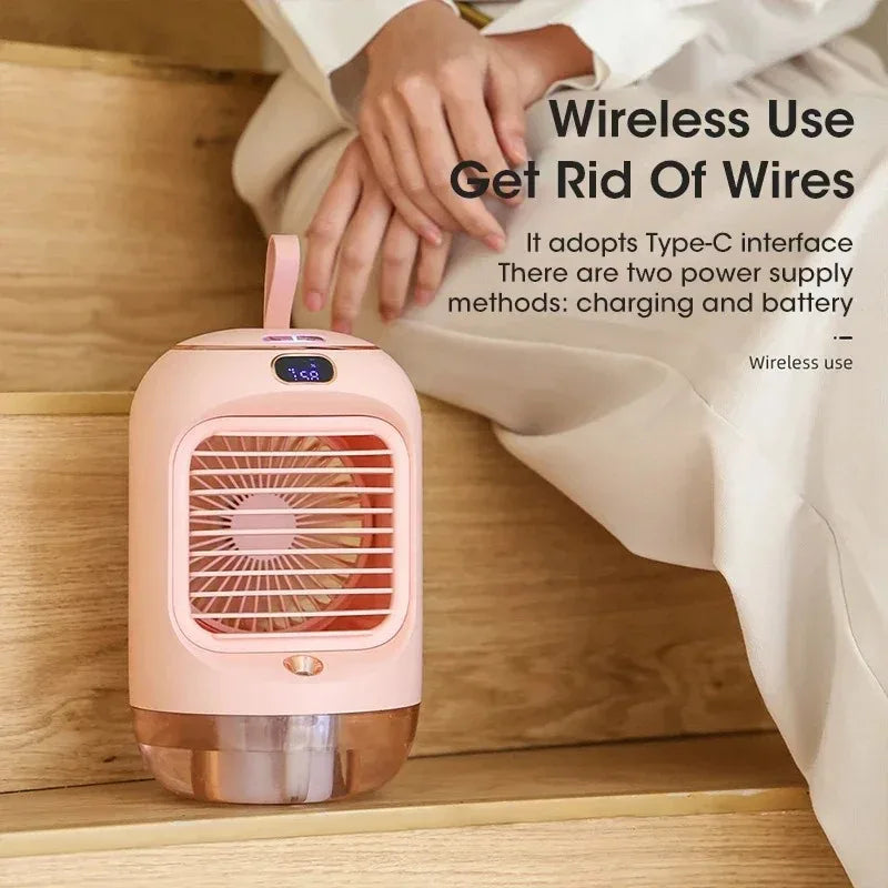 Portable USB Desktop Fan with Humidifier & Night Light | 280mL