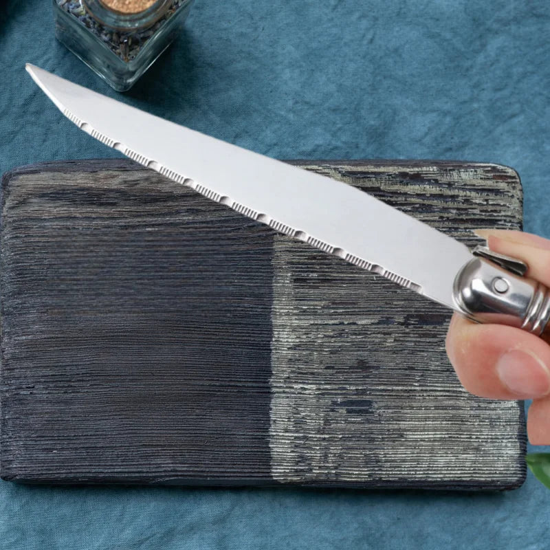 Serrated Steak Knives Set 1–8 Pc | Full Tang Wood Handle