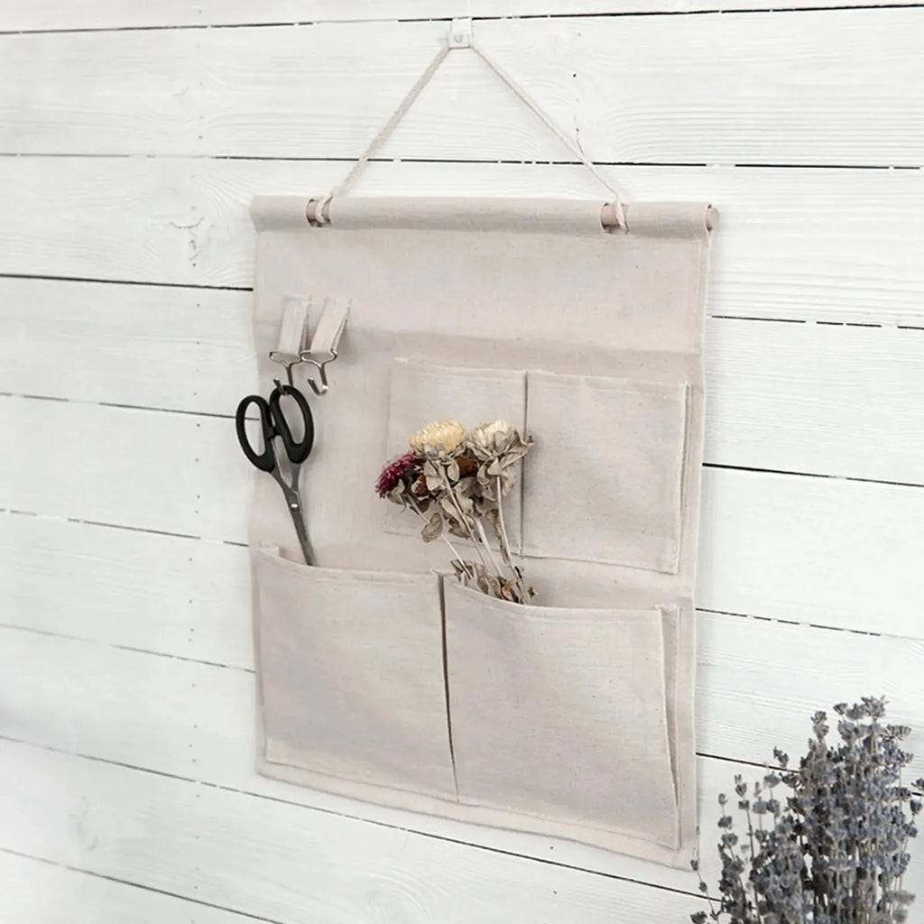 Cotton Wall Hanging Storage Bag Organizer – 4 or 7 Pockets