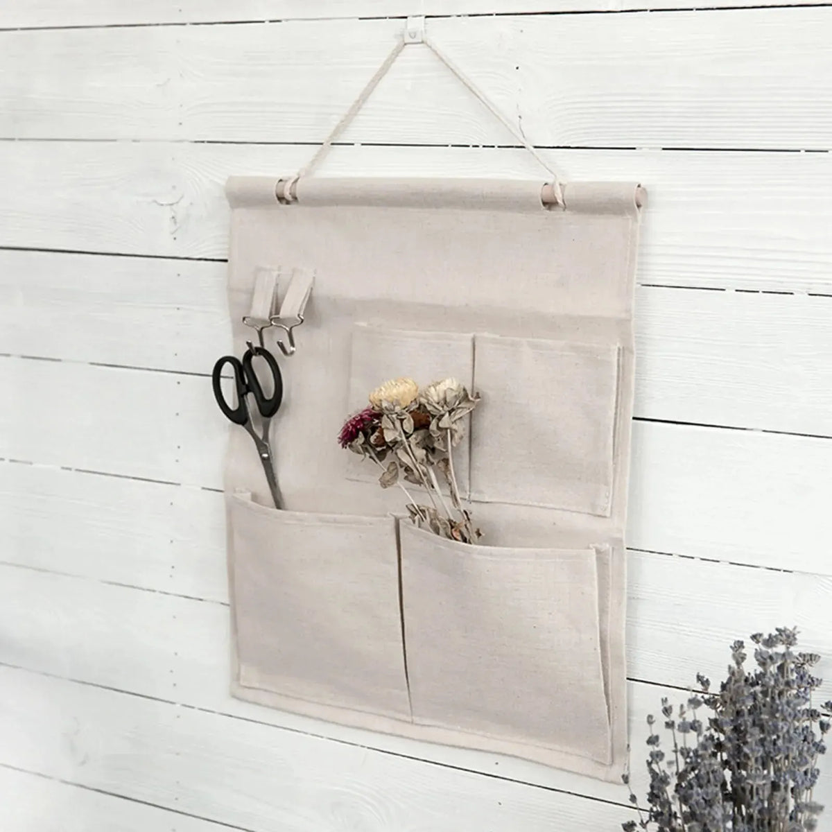 Cotton Wall Hanging Storage Bag Organizer – 4 or 7 Pockets
