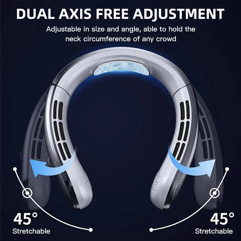Bladeless Neck Fan 8000mAh USB Rechargeable | LED Display
