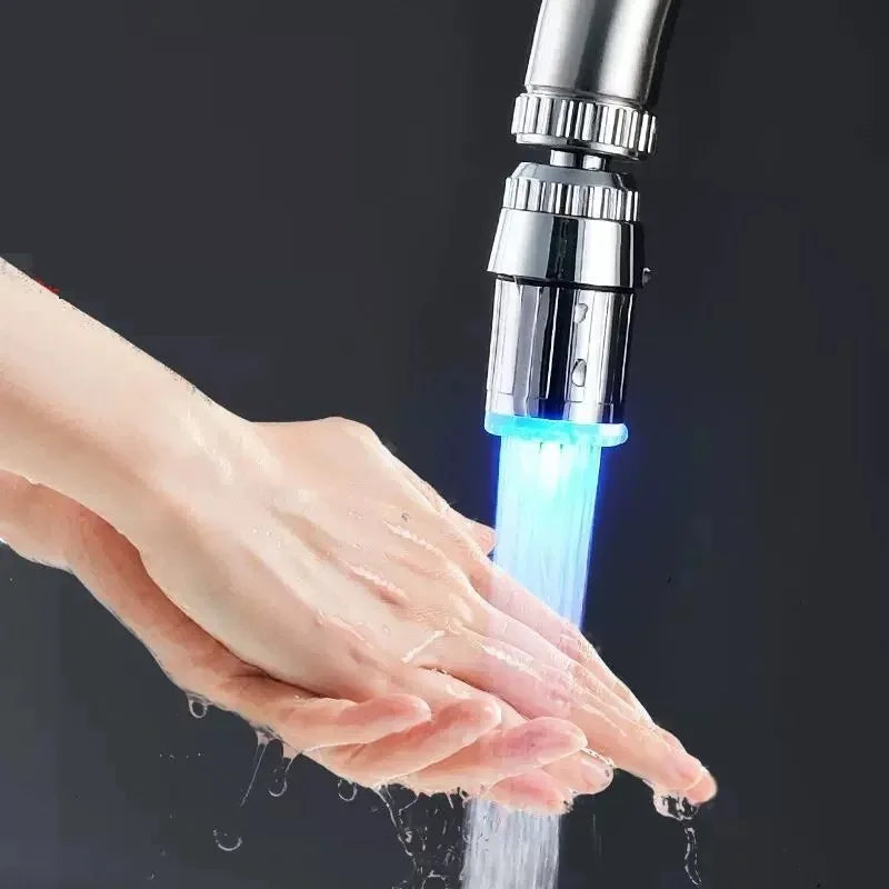 3-Color LED Faucet Aerator – Glow Water-Saving Tap Nozzle