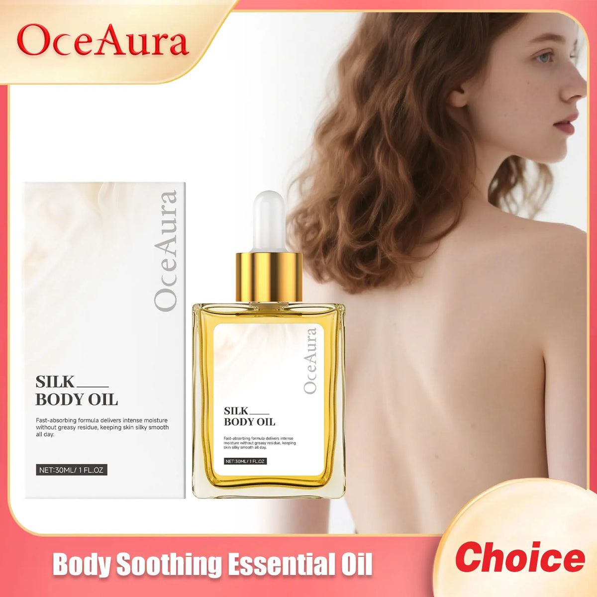 OceAura Body Massage Oil – Firm, Brighten & Nourish Skin 30ml