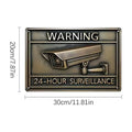 Vintage Metal CCTV Camera Warning Sign – Indoor & Outdoor