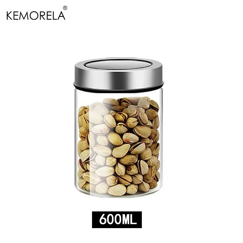 KEMORELA Glass Airtight Storage Jar – Coffee, Cereal & Snacks