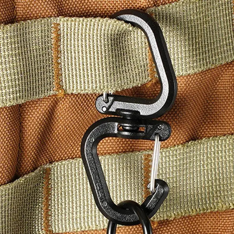 Outdoor Swivel Clip 360 Rotating Double Carabiner Portable S Chain