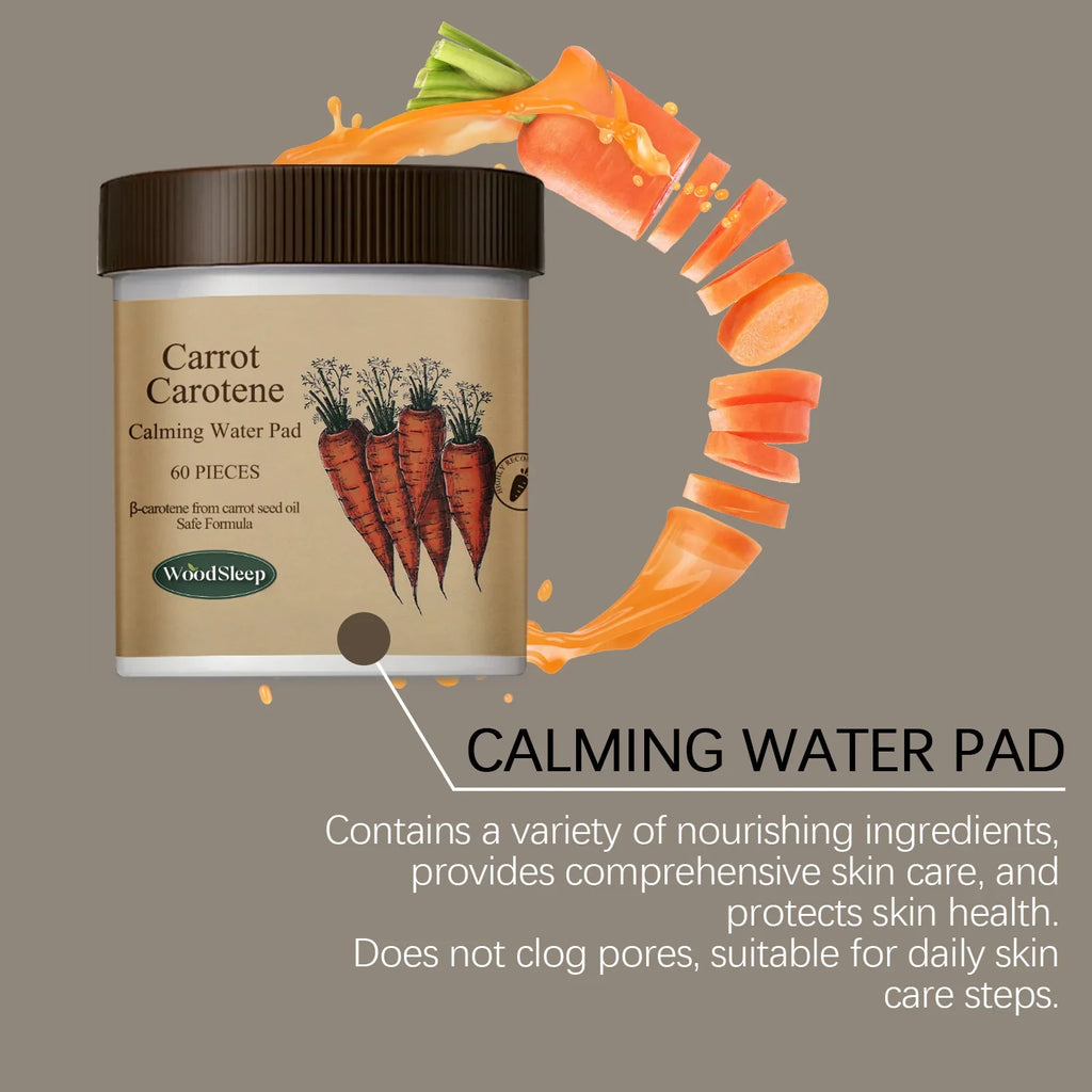 WOODSLEEP Carotenoid Calming Facial Pads – 60pc Hydrating Mask