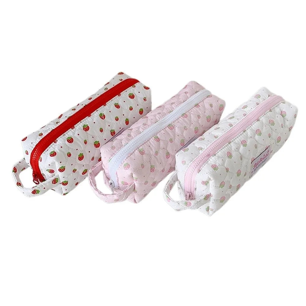 Strawberry Pencil Case – Large Capacity Korean Aesthetic Pouch