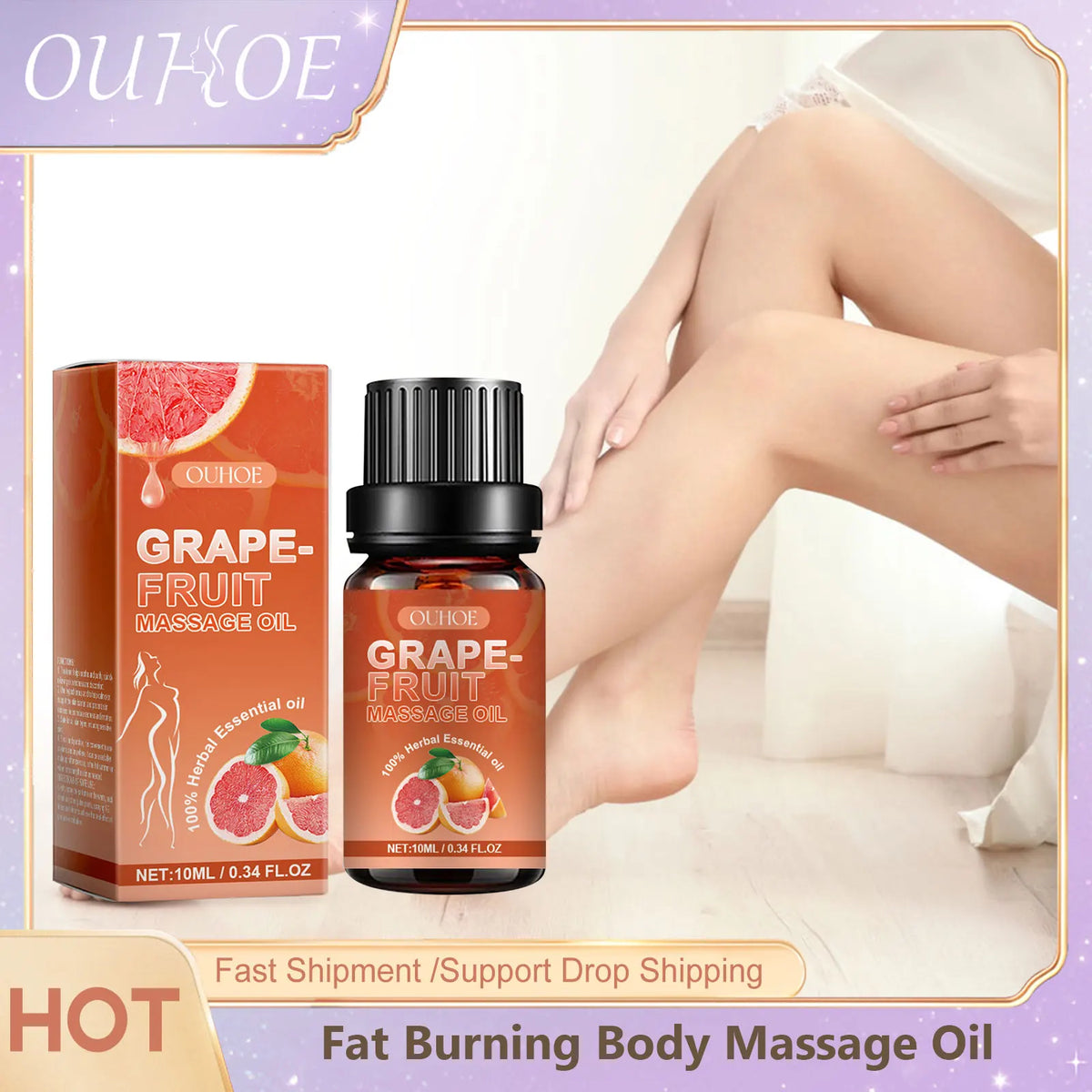 Grapefruit Body Massage Oil – Firming & Moisturizing Skin Oil
