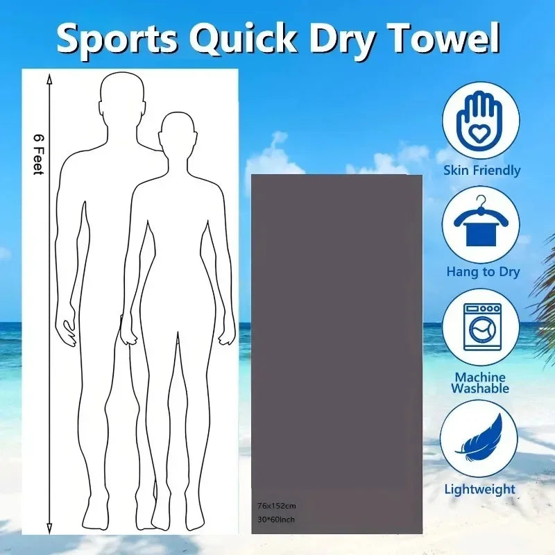 Quick-Dry Microfiber Towel Set – Lightweight Beach & Travel