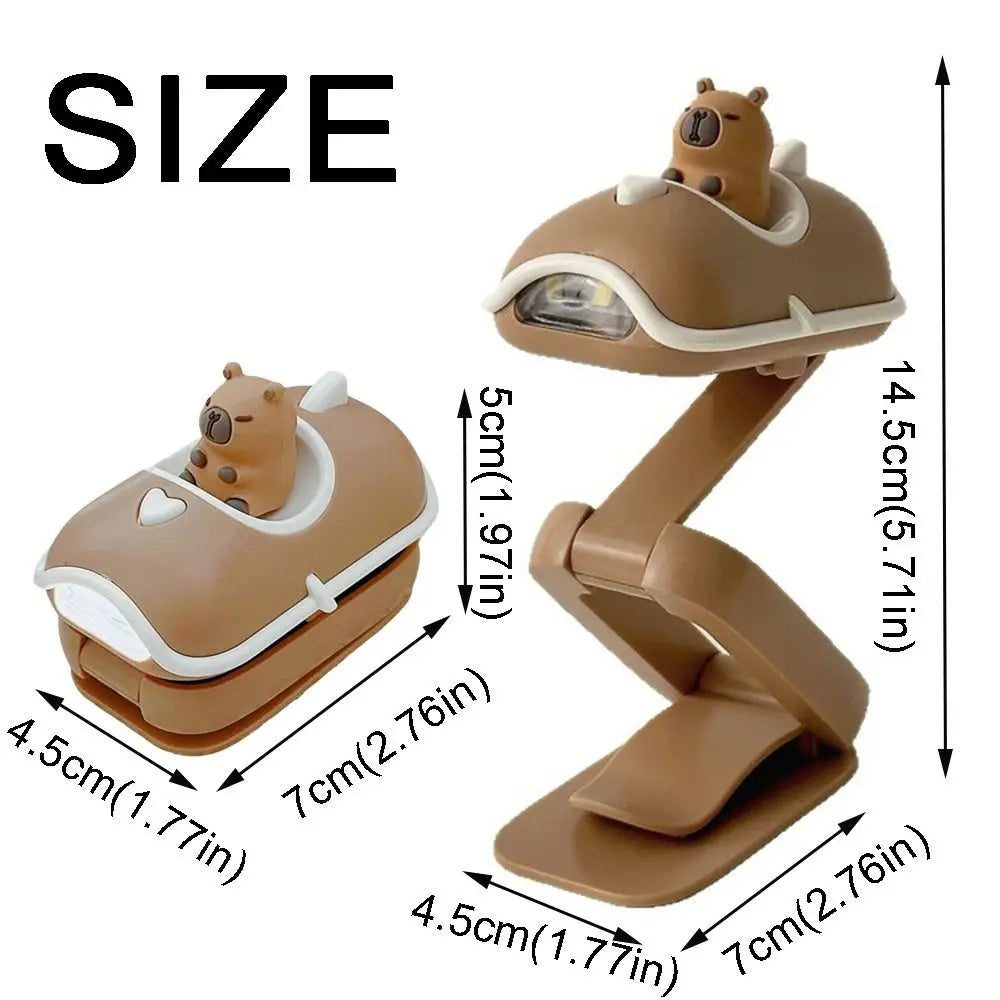 Capybara LED Book Light – Foldable Portable Night Lamp