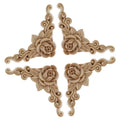 Wooden Corner Appliqué Mouldings Set of 4 | Furniture Decor
