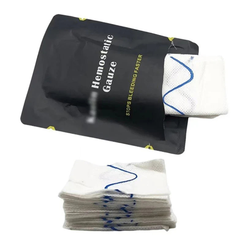 Hemostatic Kaolin Gauze Combat Emergency Tactical Military First Aid
