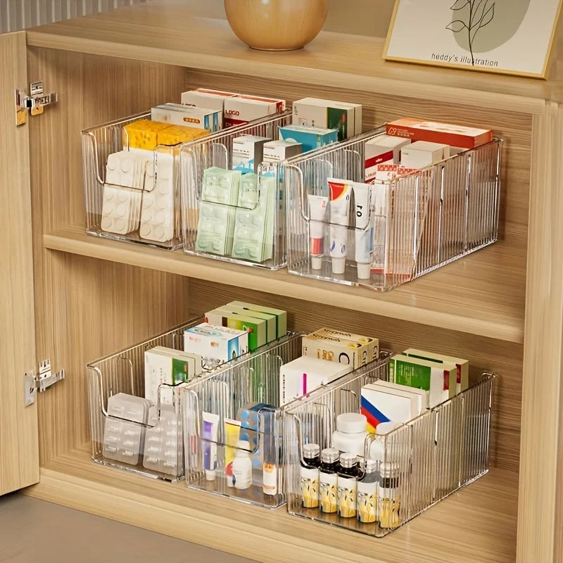 Medicine Storage Box Dividers Countertop Closet Office Home Emergency