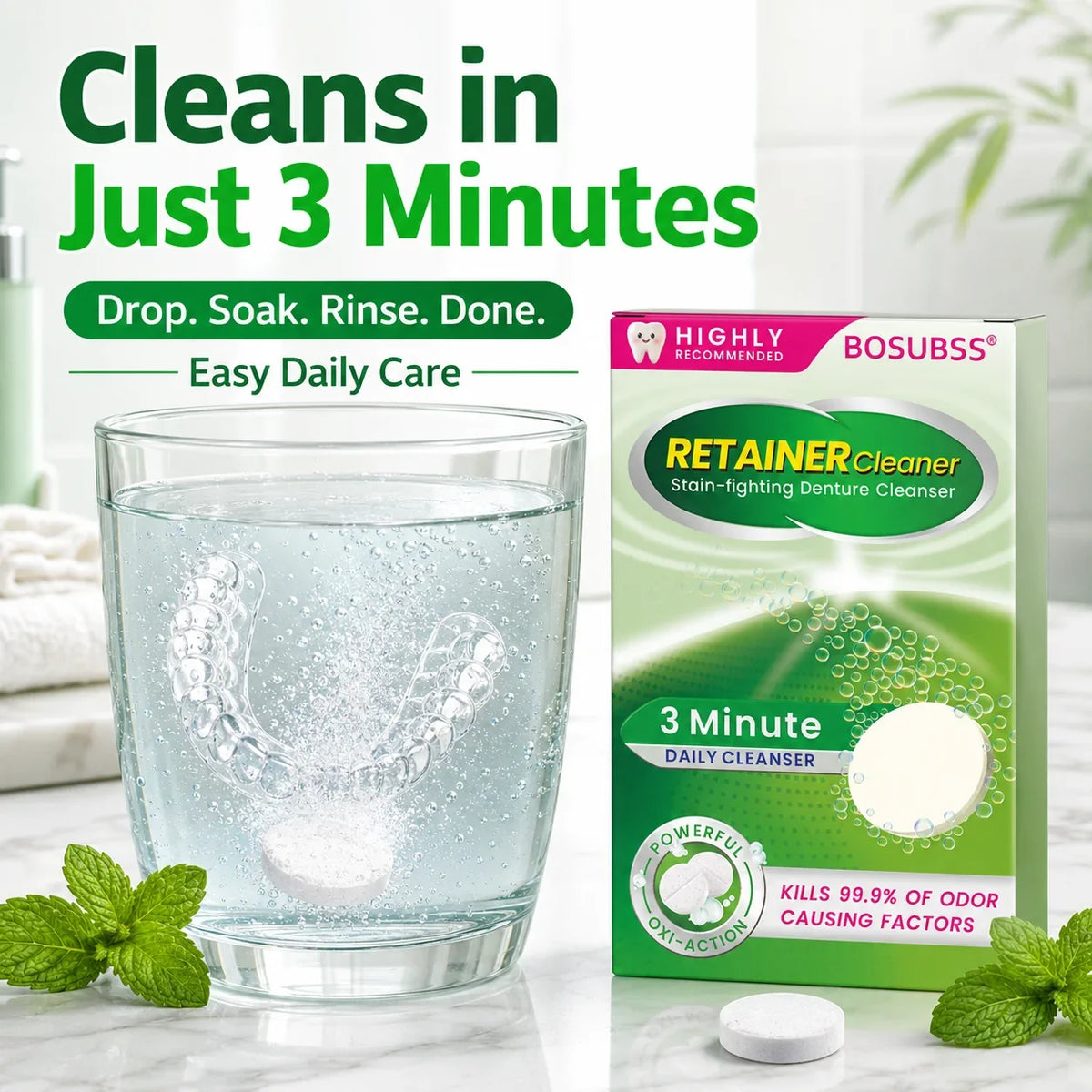Denture Cleaning Tablets for Retainers, Guards & Braces