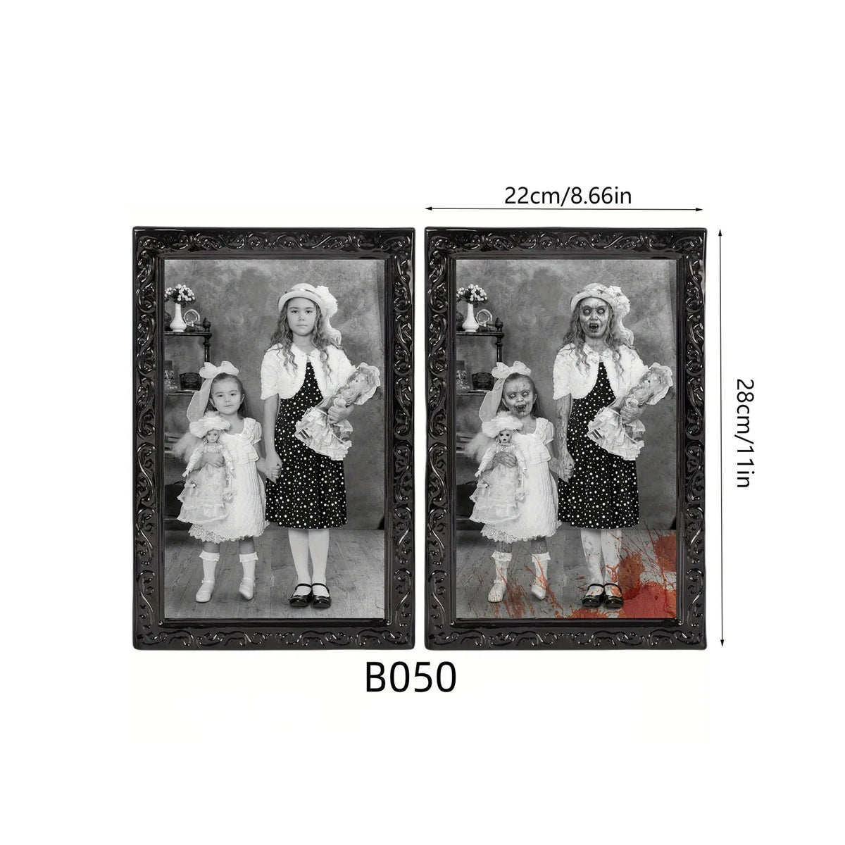 Halloween 3D Changing Face Portrait | Gothic Horror Wall Decor