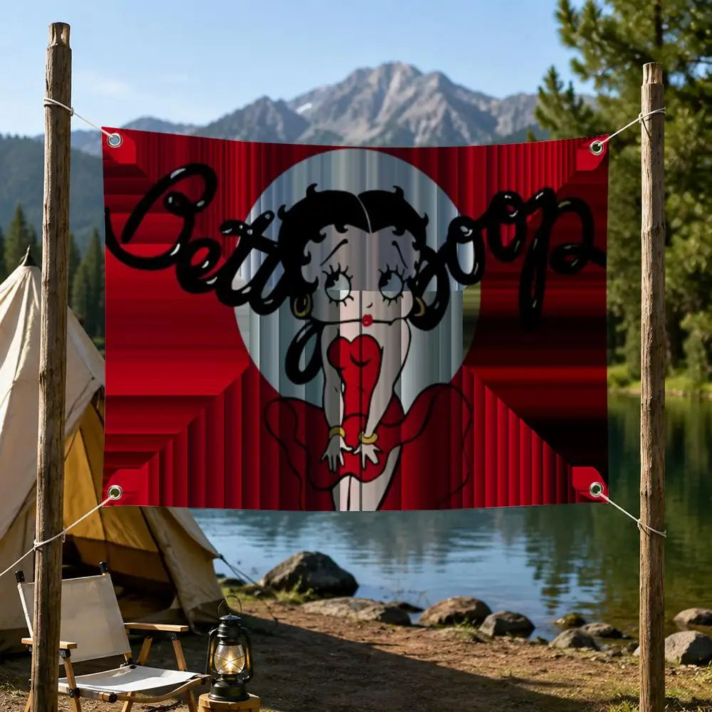 Betty Boop Wall Hanging Flag Banner – Indoor & Outdoor Decor