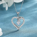 Huitan Heart Pendant Necklace – Full CZ Women's Wedding Jewelry