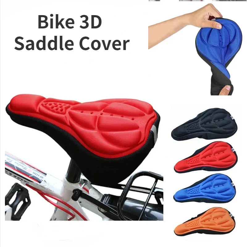 3D Bike Saddle Cover Breathable Comfort Foam Seat Cushion Cycling