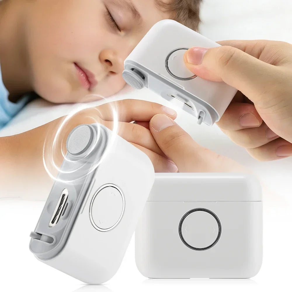 2-in-1 Electric Nail Clipper & Polisher | LED, Dual Heads, Kids & Adults