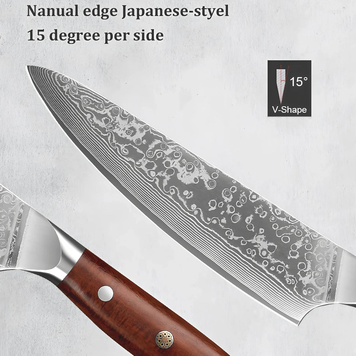 67-Layer Damascus Steel Kitchen Knife Set – 1 to 4 PCS