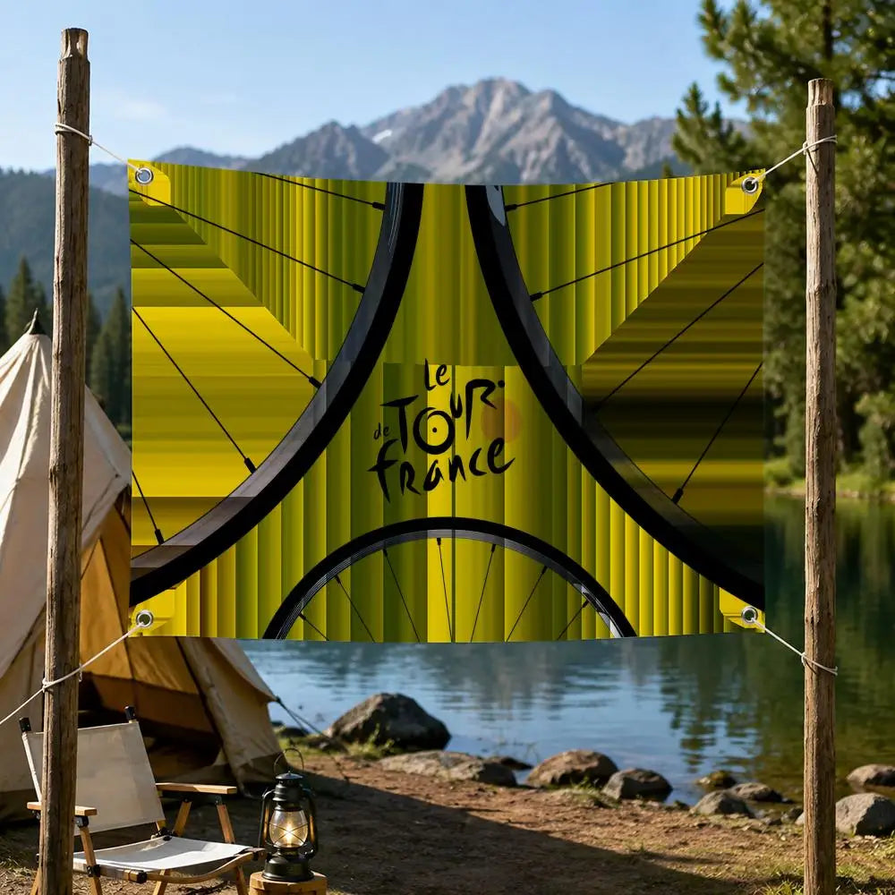 Tour De France Cycling Flag Banner – Indoor & Outdoor Decor