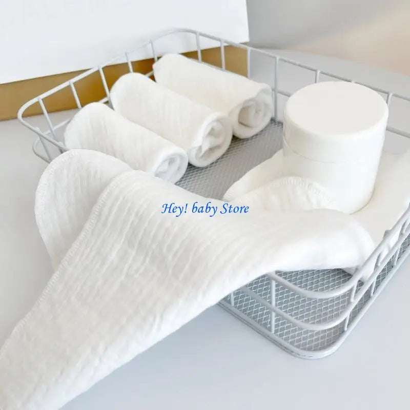 Baby Cotton Muslin Washcloth – Soft Gauze Face & Saliva Wipe