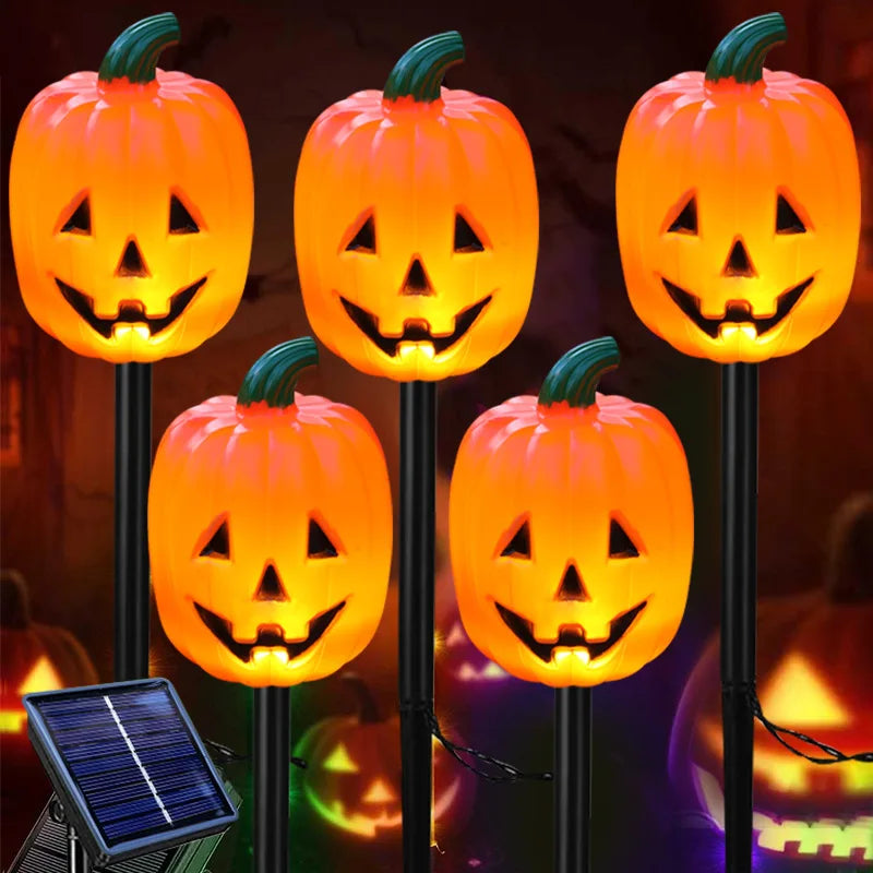 Halloween Solar Pumpkin Ground Plug Light Outdoor One-to-five Ghost