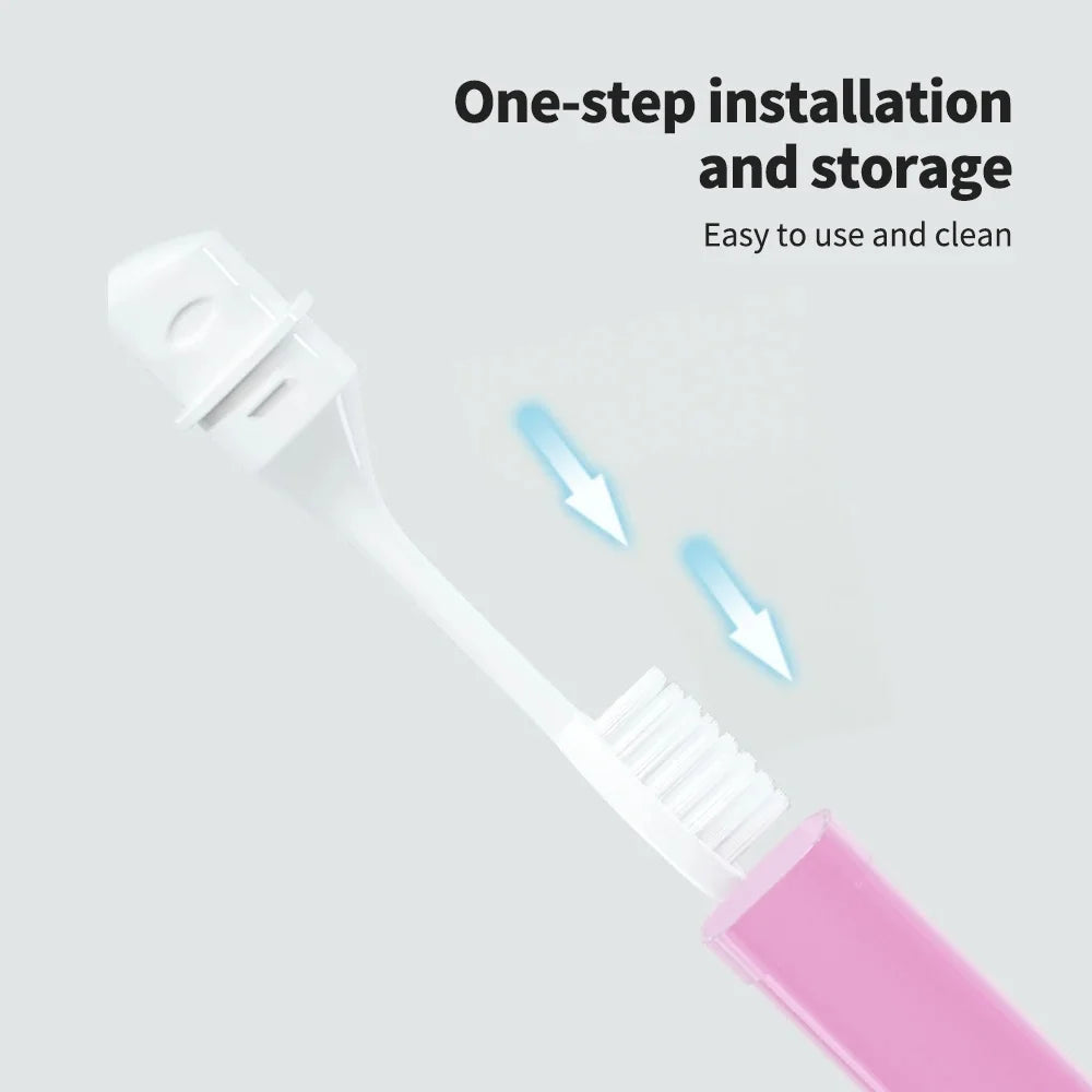 Foldable Travel Toothbrush | Portable Mini Toothbrush for Adults