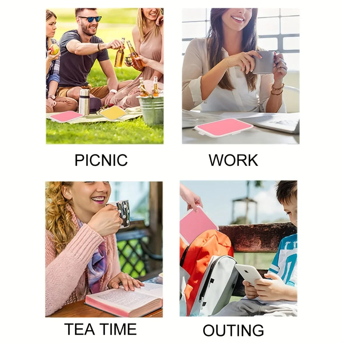 Sandwich Containers Silicone Storage Box Lunch Travel Snap-off Fruit