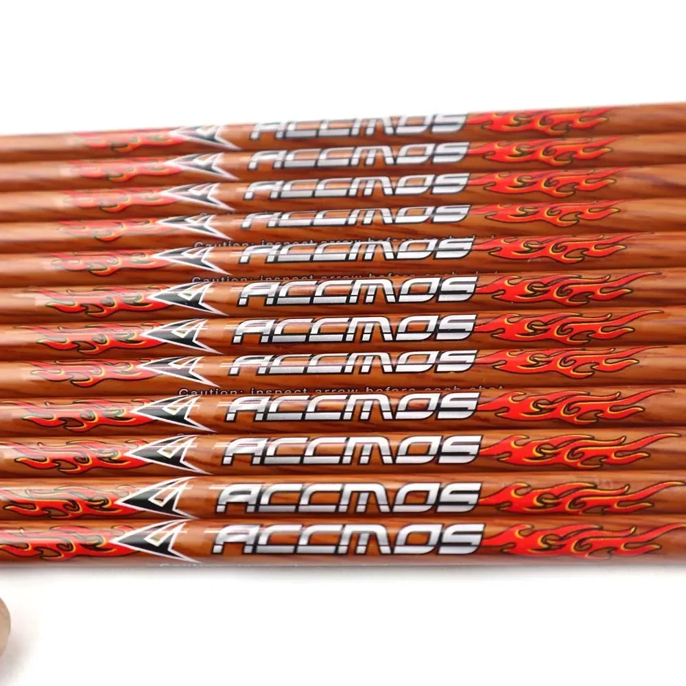 ID Wood Carbon Arrow Shaft Spine 400 450 500 600 700 Wooden Skin