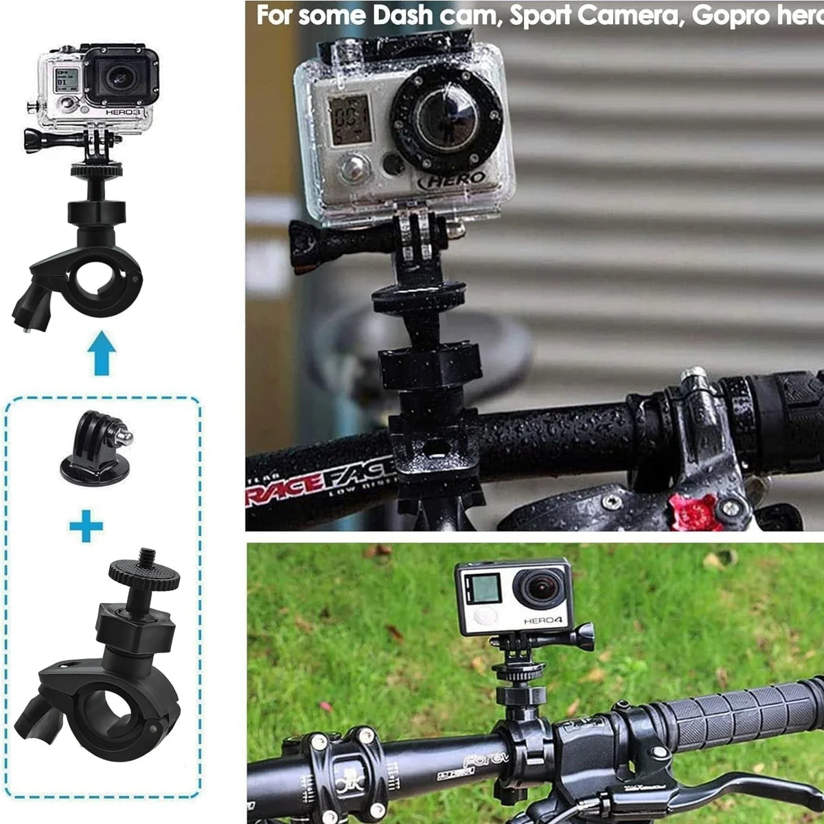 Bike & Motorcycle GoPro Phone Handlebar Mount – O-Ring Bracket